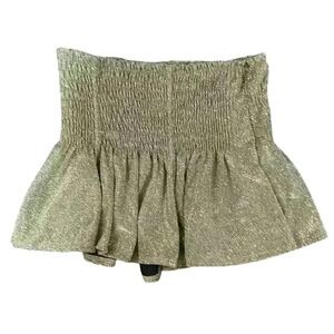 altar'd state, gold glitter high waisted shorts